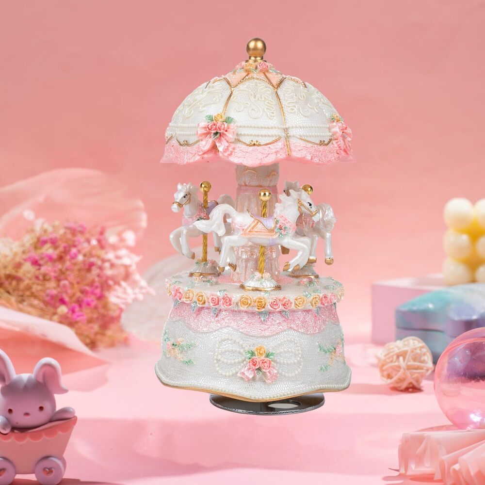 4014 Carousel Music Box for Girls Kids with Color Change Led Lights Luxury